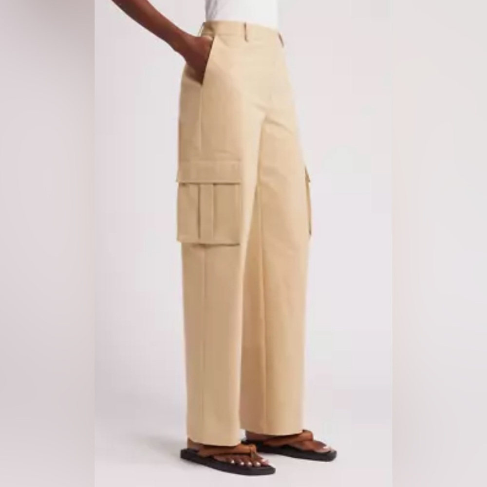 Nordstrom Women's Stretch Cotton Cargo Pants – Size 0, Olive Army Green NWOT